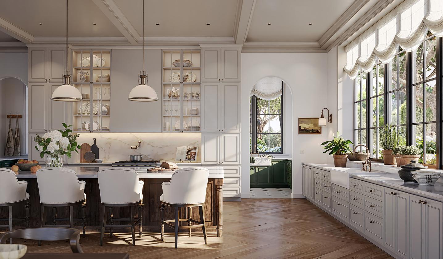 Modern smart kitchen with integrated automation