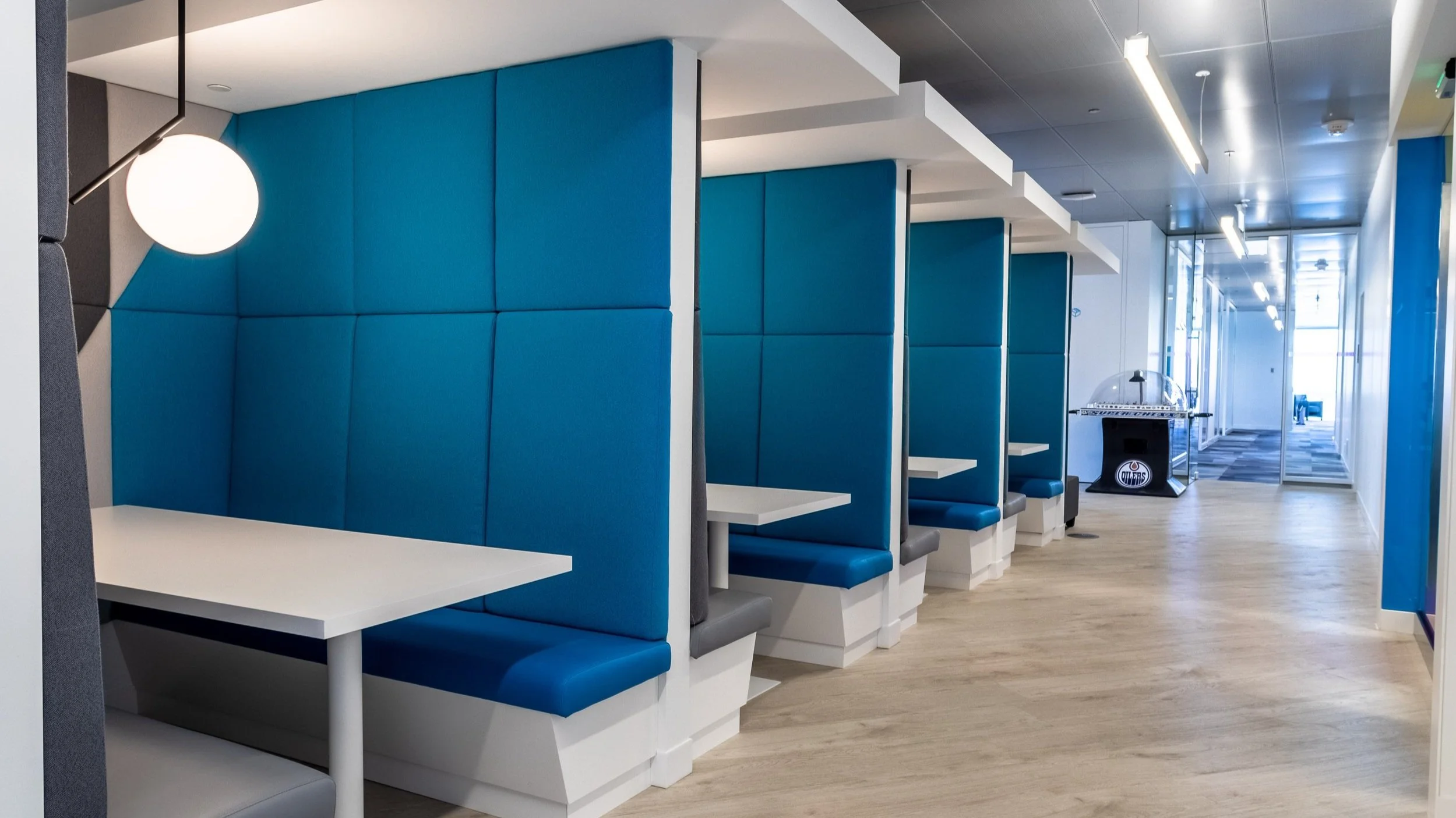 Modern office with integrated technology